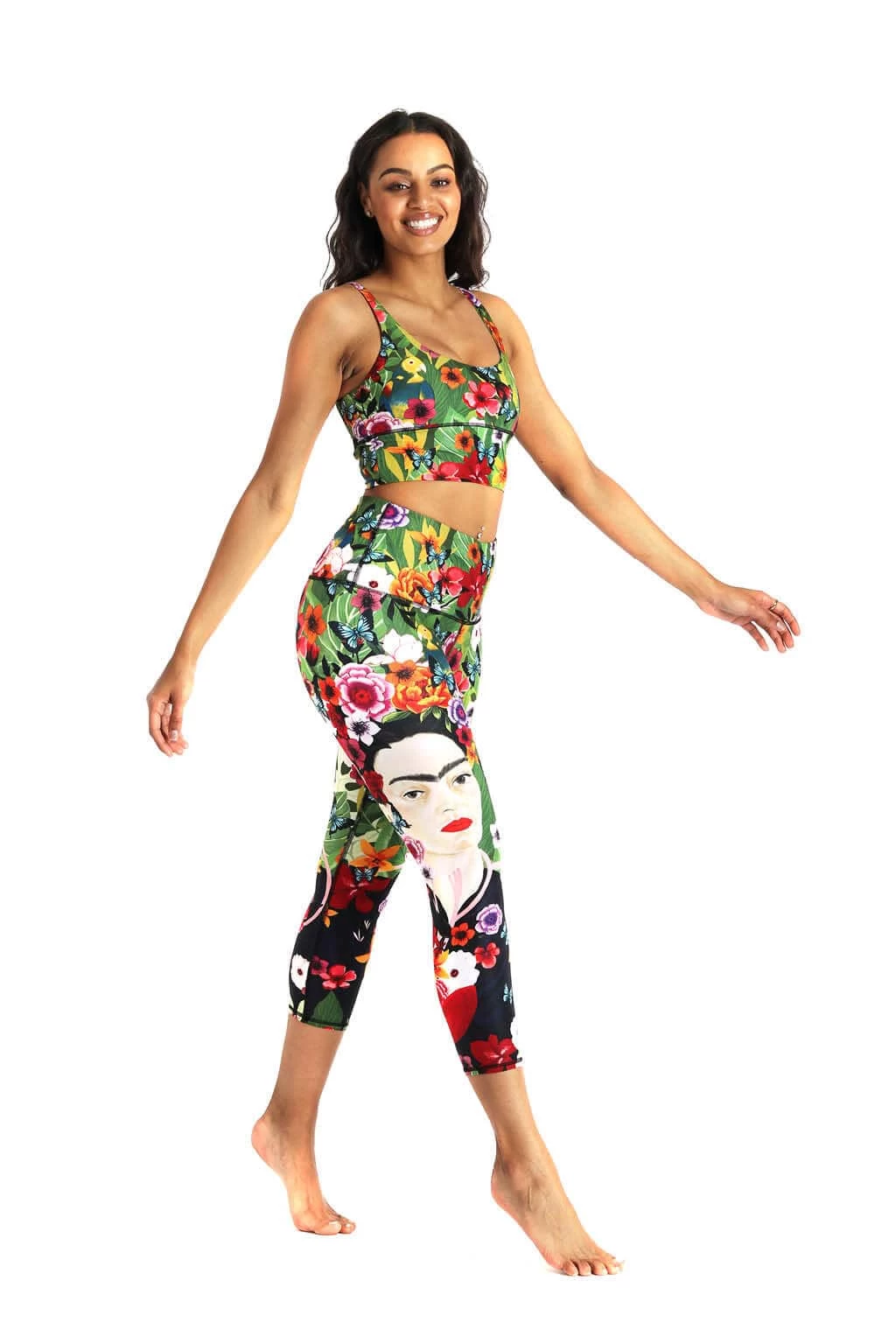 Kahlo Printed Yoga Crops 6 Kahlo Printed Yoga Crops - Image 4