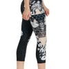 Beeloved Blackout Printed Yoga Crops