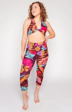 Indie Flow Printed Yoga Crops -Yoga Democracy 1201 IndieFlow Fullbody