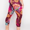 Indie Flow Printed Yoga Crops -Yoga Democracy 1201 IndieFlow Right