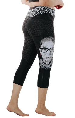 Notorious RBG Printed Yoga Crops -Yoga Democracy 1201 RBG side removebg