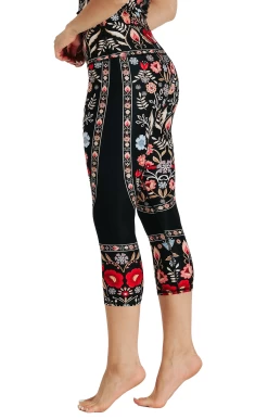 Rustica Printed Yoga Crops -Yoga Democracy 1201 RUSTICA LEFT removebg