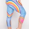 Rainbow Love Printed Yoga Crops -Yoga Democracy 1201 RainbowLove Right