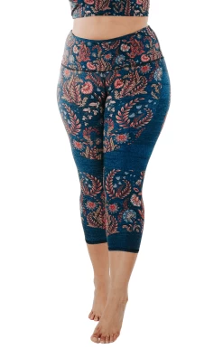 Festival Denim Printed Yoga Crops -Yoga Democracy 1201 festival front removebg