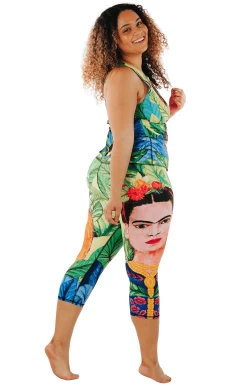 Frida Printed Yoga Crops -Yoga Democracy 1201 frida full removebg
