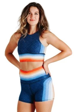 Joey Short In Retro Rainbow -Yoga Democracy 1303141 Retro Rainbow Front1 57b9d9f0 1db8 41ae aa3b 1e44c2d8fe01