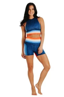 Joey Short In Retro Rainbow -Yoga Democracy 1303141 Retro Rainbow Front6