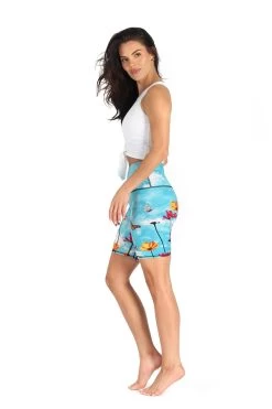 Biker Shorts In Flower Bomb -Yoga Democracy 1304 FLOWER BOMB 7