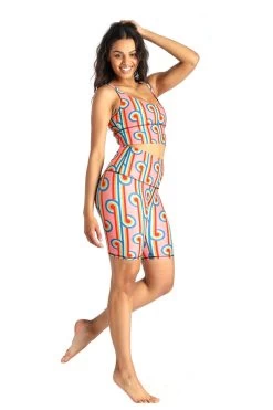 Biker Shorts In Rainbow Chaser -Yoga Democracy 1304 RAINBOW 2021 6