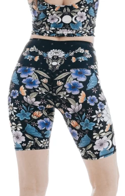 Biker Shorts In Divine Feminine -Yoga Democracy 1304 uterus back removebg