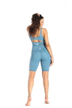 Limitless Sports Bra In Ocean - Medium Support, A - E Cups 13 Limitless Sports Bra In Ocean - Medium Support, A - E Cups -Yoga Democracy 1306 SOLIDS BLUE FULL3