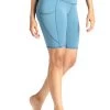 Utility Biker Short In Ocean -Yoga Democracy 1306 SOLIDS BLUE RIGHT