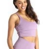 Limitless Sports Bra In Amethyst - Medium Support, A - E Cups -Yoga Democracy 1306 SOLIDS PURP FRONT