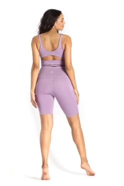 Utility Biker Short In Amethyst 9 Utility Biker Short In Amethyst -Yoga Democracy 1306 SOLIDS PURPLE FULL 3