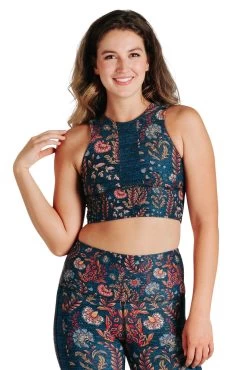 Free Range Sports Bra In Festival Denim