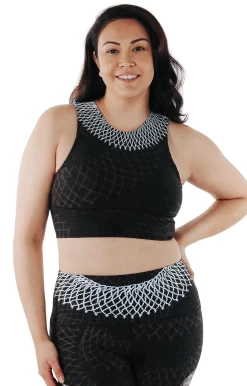 Free Range Sports Bra In Notorious RBG -Yoga Democracy 1504 RBG front removebg
