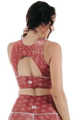 Free Range Sports Bra In Terracotta Time -Yoga Democracy 1504 Terracotta Back removebg
