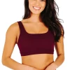 Everyday Sports Bra In Maroon - Medium Support, A - E Cups 2 Everyday Sports Bra In Maroon - Medium Support, A - E Cups -Yoga Democracy 1505 Maroon Front removebg