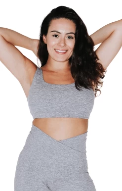 Everyday Sports Bra In Silver Heather - Medium Support, A - E Cups