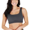 Everyday Sports Bra In Steele Gray - Medium Support, A - E Cups -Yoga Democracy 1505 SteeleGray Front removebg
