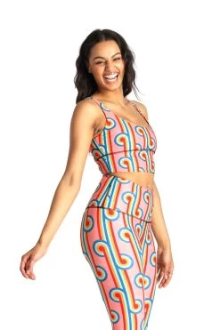 Limitless Sports Bra In Rainbow Chaser - Medium Support, A - E Cups 10 Limitless Sports Bra In Rainbow Chaser - Medium Support, A - E Cups -Yoga Democracy 1506 RAINBOW 2021 3