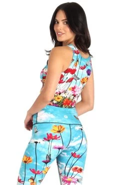 Reversible Knot Top In Flower Bomb 13 Reversible Knot Top In Flower Bomb -Yoga Democracy 1606 FLOWER BOMB 10