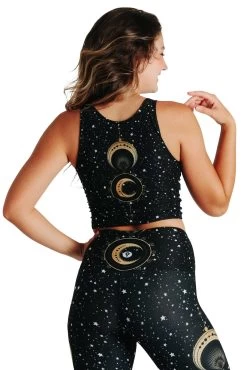 Reversible Knot Top In Fortune Teller -Yoga Democracy 1606155 Fortune Teller Back1