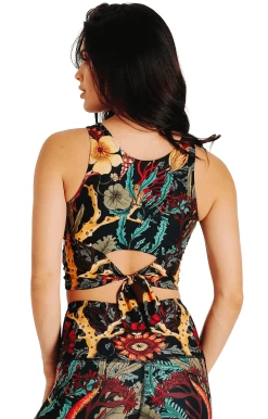 Reversible Knot Top In Coral My Name 14 Reversible Knot Top In Coral My Name -Yoga Democracy 1606 CORAL BACK1