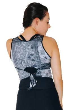 Reversible Knot Top In Sedate Charcoal -Yoga Democracy 1606 SedateCharcoal back4 removebg