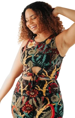 Reversible Knot Top In Coral My Name 17 Reversible Knot Top In Coral My Name -Yoga Democracy 1606 coral front1 removebg