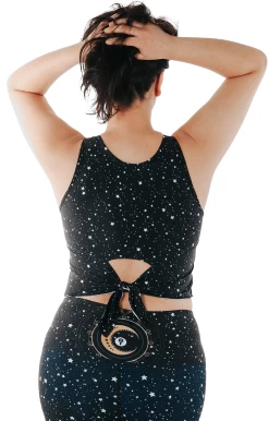 Reversible Knot Top In Fortune Teller -Yoga Democracy 1606 fortune back1 removebg