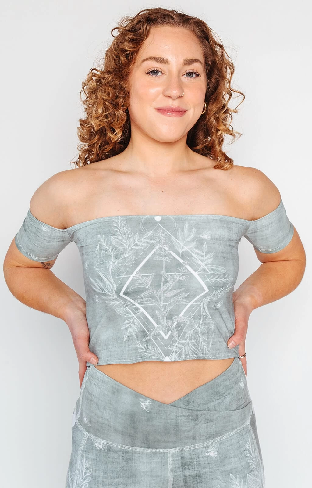 Off The Shoulder Bandeau In Pure Sage 4 Off The Shoulder Bandeau In Pure Sage - Image 2
