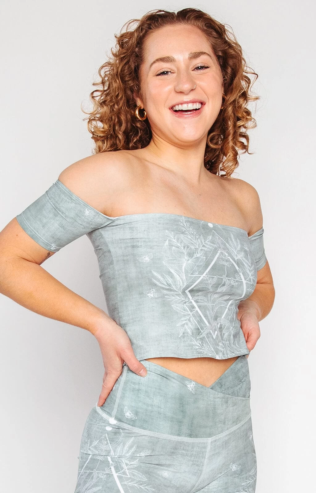 Off The Shoulder Bandeau In Pure Sage 3 Off The Shoulder Bandeau In Pure Sage