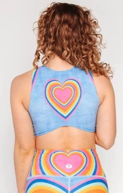 Reversible Twist Top In Rainbow Love -Yoga Democracy 1611 RainbowLove Back1