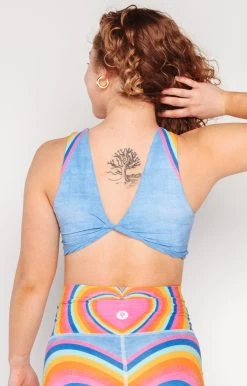 Reversible Twist Top In Rainbow Love -Yoga Democracy 1611 RainbowLove Back2