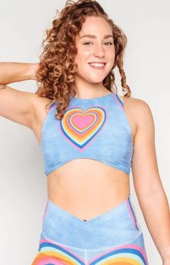Reversible Twist Top In Rainbow Love