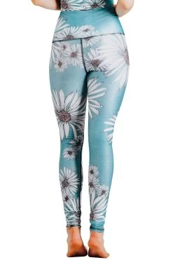Flower Child Printed Yoga Leggings -Yoga Democracy Cropped 1103 back1 flowerchild af4db247 20d9 44f3 8088 f0967666886f