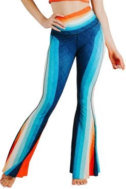 Retro Rainbow Printed Bell Bottoms -Yoga Democracy Cropped 1114 front2 retrorainbow 85b3cfba 34de 40a0 9ecf 2a0012bf82db