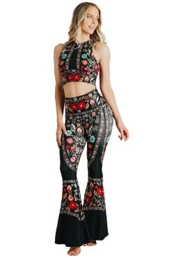 Rustica Printed Bell Bottoms -Yoga Democracy Cropped 1114 front rustica FB 0c5cf8d6 80b2 47e2 89b1 e3f31e44091f