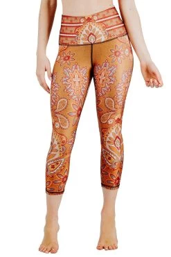 Rad Paisley Printed Yoga Crops -Yoga Democracy Cropped 1201 front1 radpaisley d725b589 afb0 4dfd b0bd cc9909c57404