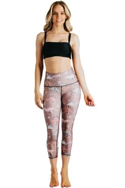 Stokasaurus Printed Yoga Crops -Yoga Democracy Cropped 1201 frontfb2 stokasaurus