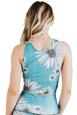 Reversible Knot Top In Flower Child -Yoga Democracy Cropped 1606KT back1 flowerchild
