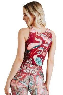 Reversible Knot Top In Pretty In Pink -Yoga Democracy Cropped 1606KT back2 PrettyInPink