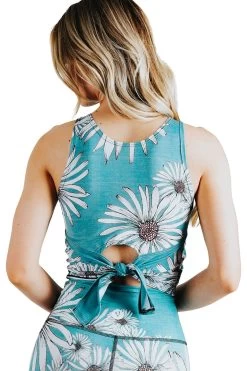 Reversible Knot Top In Flower Child -Yoga Democracy Cropped 1606KT back2 flowerchild
