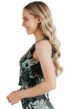 Reversible Knot Top In Rawr Talent -Yoga Democracy Cropped 1606KT side1 rawrtalent