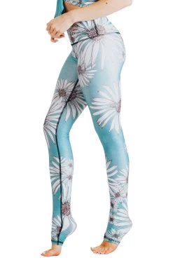 Flower Child Printed Yoga Leggings -Yoga Democracy FlowerChild 1101 side1