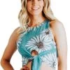 Reversible Knot Top In Flower Child -Yoga Democracy FlowerChild 1606 front