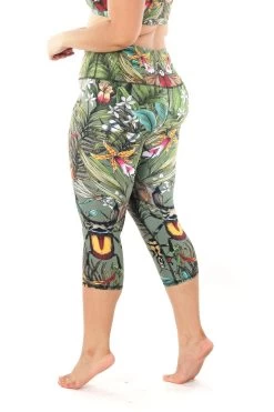 Green Thumb Printed Yoga Crops -Yoga Democracy PLUS SIZE 237