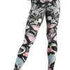 Pretty In Black Printed Yoga Legging -Yoga Democracy Pretty In Black front