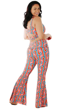 Rainbow Chaser Printed Bell Bottoms -Yoga Democracy rainbow